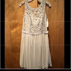 Light grey brides made dress